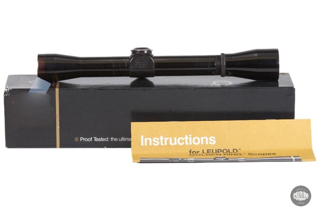 Vintage Leupold M7-4x Rifle Scope Fixed 4x Optic with Box: This vintage Leupold M7 4x rifle scope is a classic fixed-power optic known for its simple, rugged design and dependable optical performance. Offering a clear and consistent 4x magnification, it is we