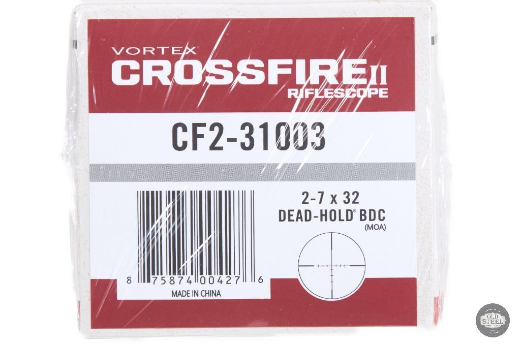 Vortex Crossfire II 2-7x Rifle Scope Dead-Hold BDC MOA Reticle (New in Box) - 2