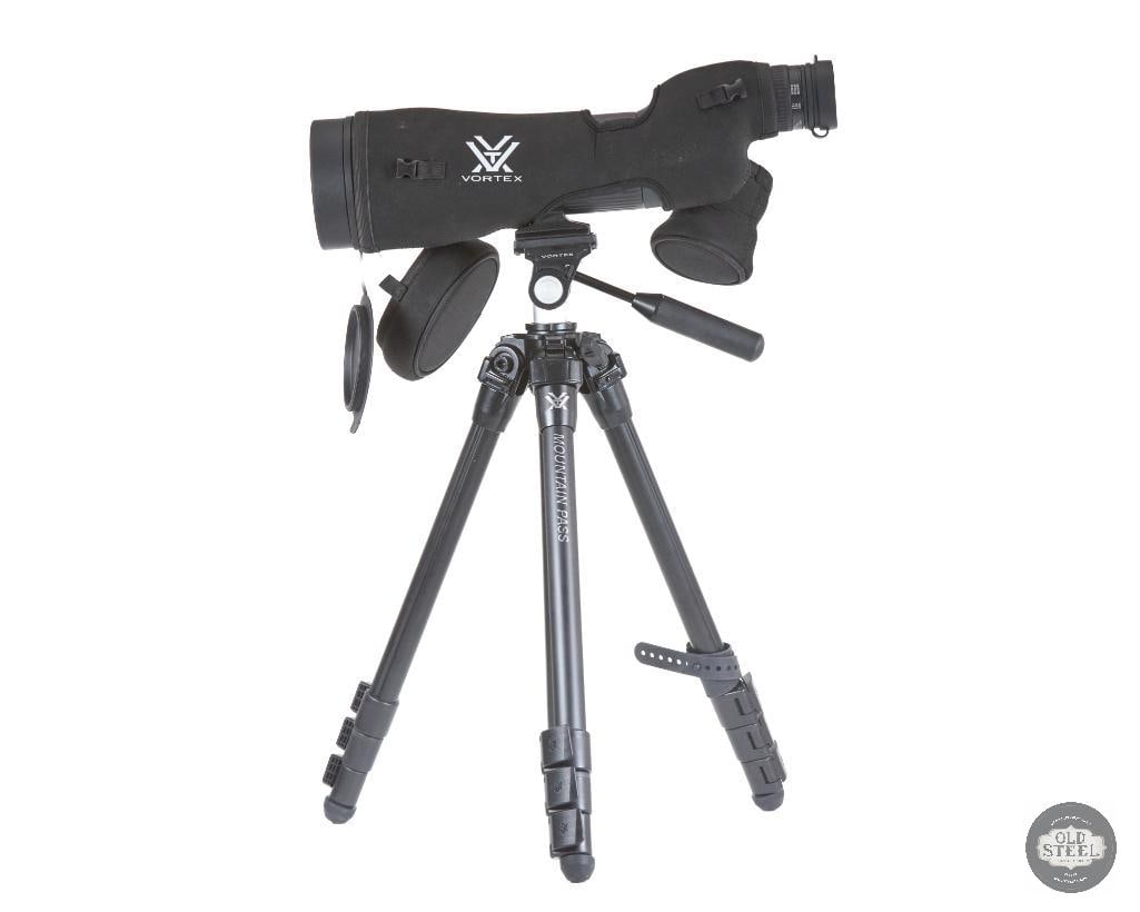Vortex Spotting Scope with Tripod: This Vortex spotting scope includes a tripod and provides a versatile observation platform for long-range viewing, target identification, and outdoor use. Known for producing quality optics, Vortex