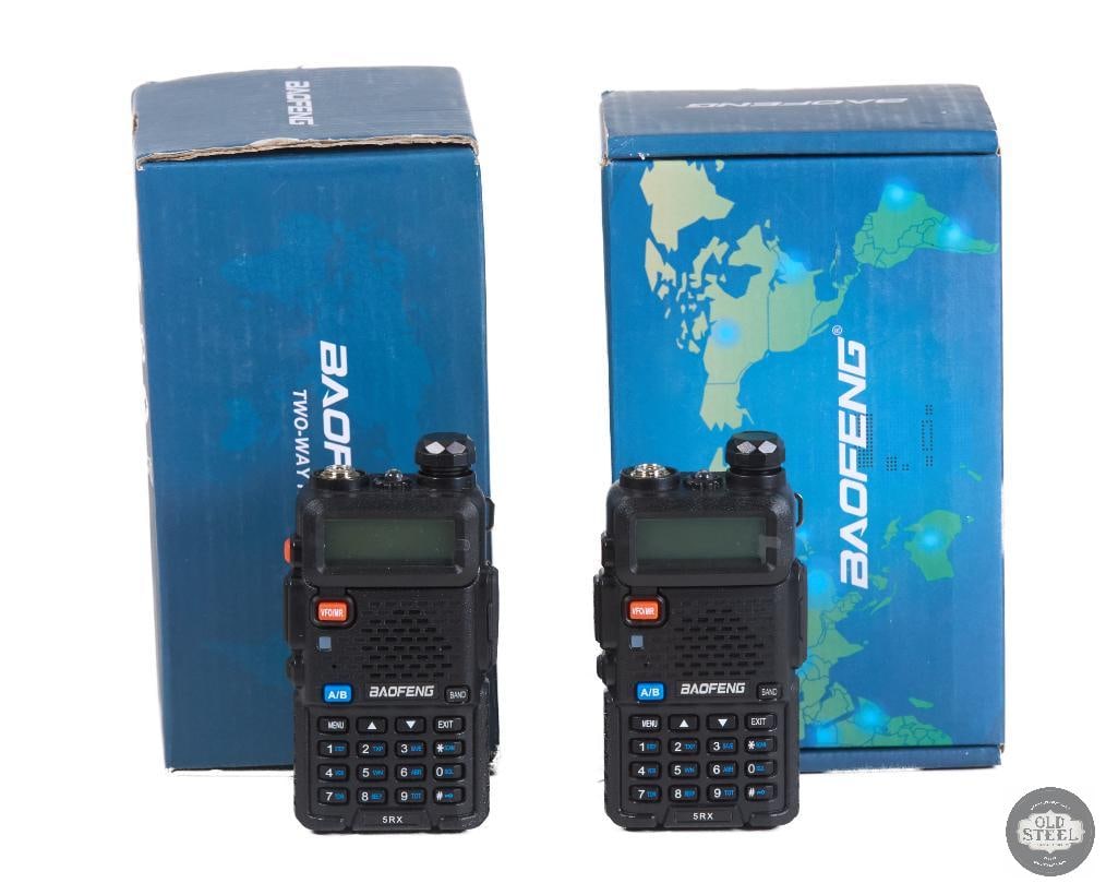 Pair of Baofeng UV-5R Handheld Radios: This pair of Baofeng UV-5R handheld radios provides a reliable and affordable two-way communication solution for a variety of field and recreational applications. Designed for general-purpose radio