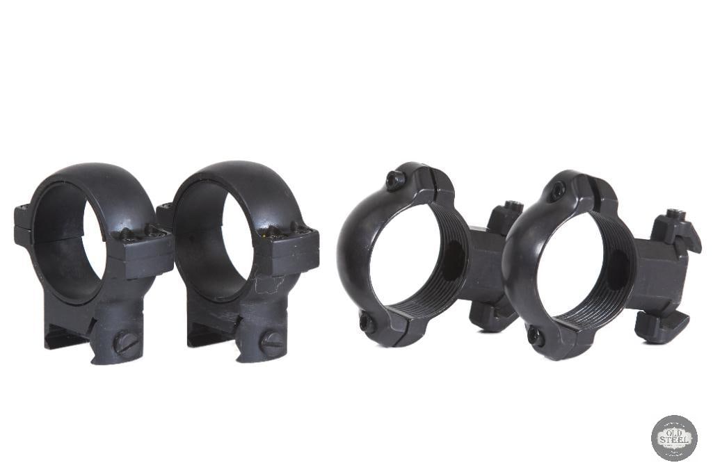 Lot of 2 30mm Scope Ring Sets: This lot includes two sets of 30mm scope rings designed for mounting rifle optics to standard Picatinny or compatible rail systems. Built to provide a secure and stable platform, these rings are suita