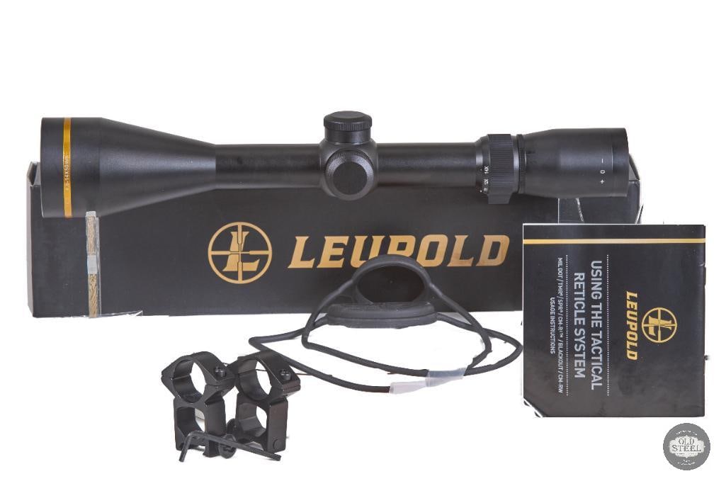 Leupold VX-3 4.514x50mm Style Rifle Scope Variable Power Optic: This Leupold VX-3 4.514x50mm rifle scope is a high-quality replica optic designed to closely match the appearance and form factor of the original VX-3 series. Featuring a variable magnification range