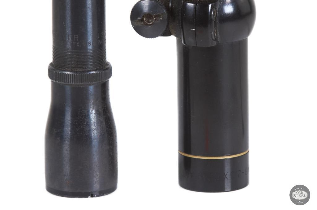 Lot of 2 Vintage Rifle Scopes Leupold M8-2.5 Compact & Weaver J25 - 2
