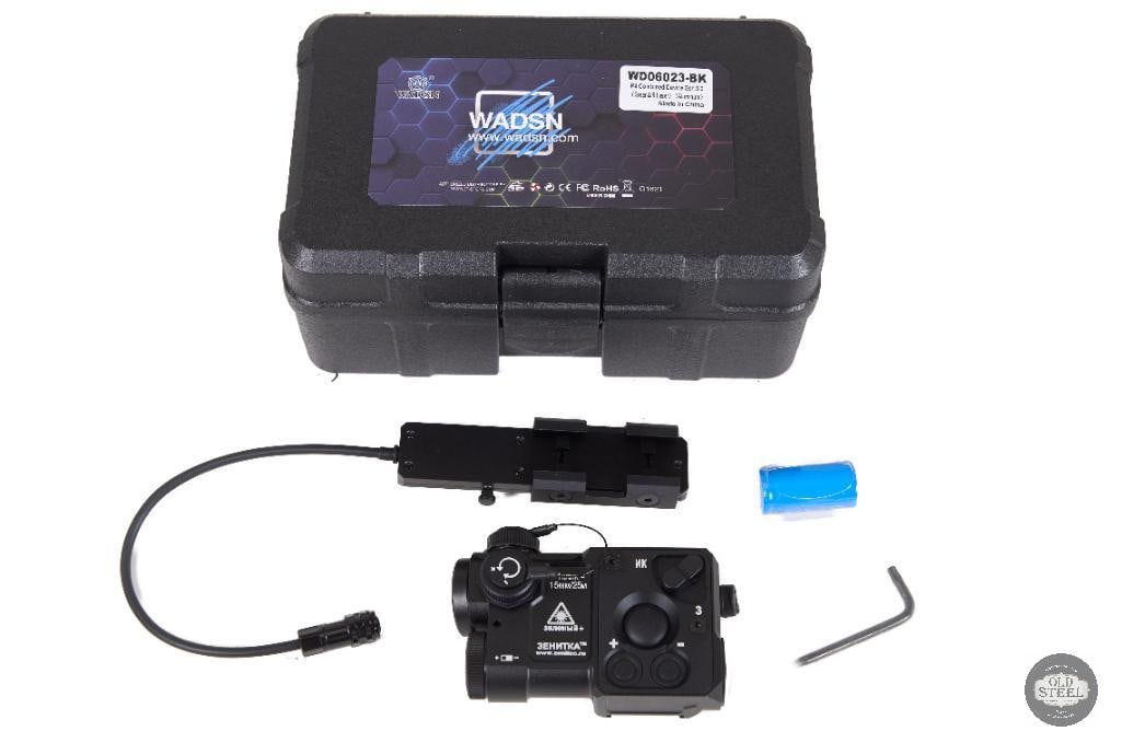 WADSN Perst-4 Style IR / Visible Laser Device Rail-Mounted Aiming Module: This WADSN Perst-4 style laser device is a compact rail-mounted aiming module designed in the form factor of the well-known Perst series. Built for Picatinny rail compatibility, it provides both visib