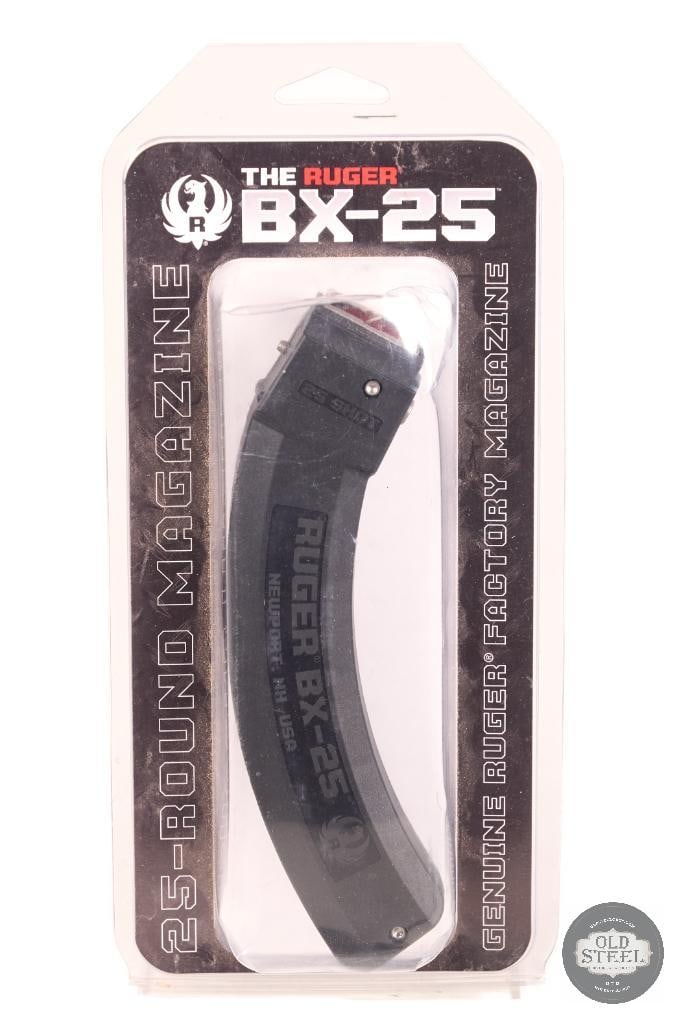 Ruger BX-25 .22LR Magazine 25-Round Rimfire Magazine: This Ruger BX-25 magazine is designed for Ruger .22LR platforms such as the 10/22 series, providing a reliable high-capacity feeding solution for rimfire shooting. Built from durable polymer construct