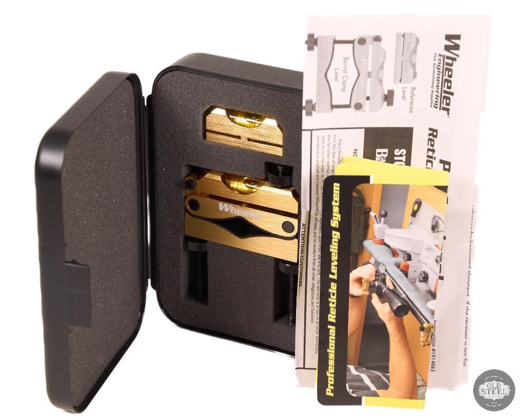 Wheeler Scope Leveling Kit Optics Installation Tool: This Wheeler scope leveling kit is designed to assist with precise rifle scope installation and alignment. It helps ensure proper leveling between the firearm and optic, improving accuracy and consist