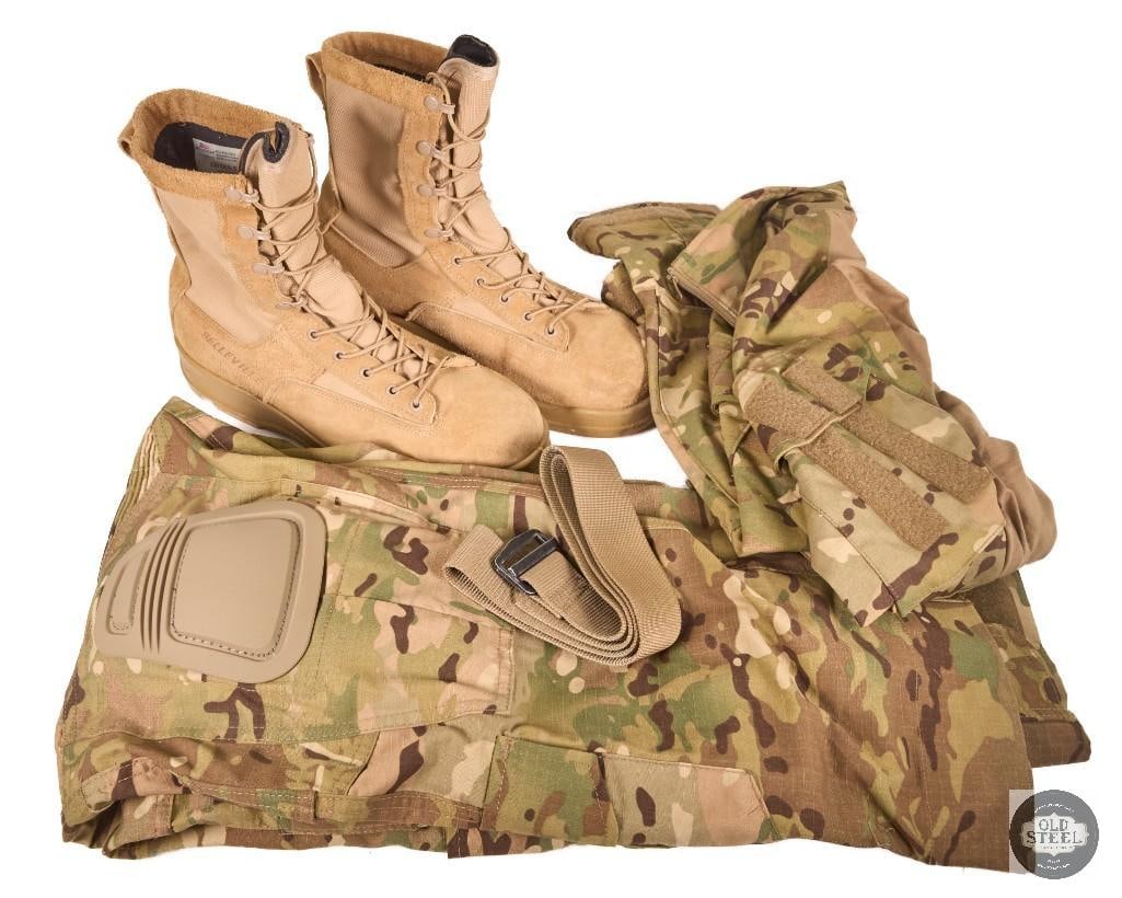 Crye-Style Combat Uniform Set Multicam (Size Large) w/ Boots & Belt (1 of 1)
