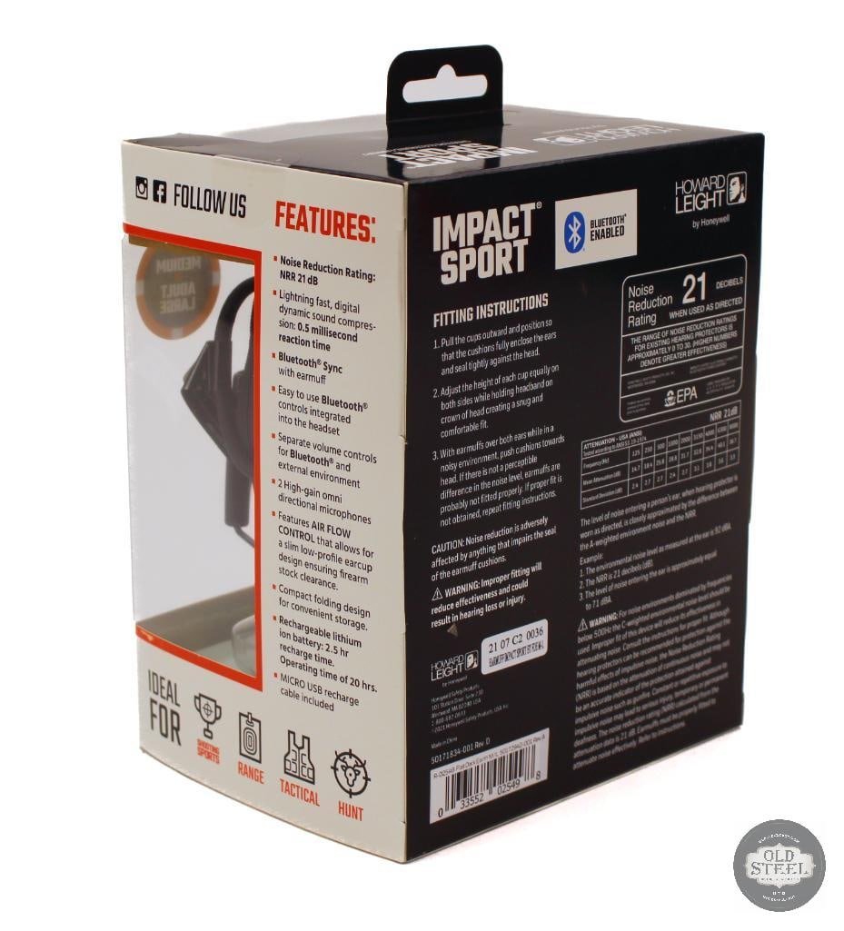 Howard Leight Impact Sport Electronic Earmuffs with Bluetooth New in Box - 2
