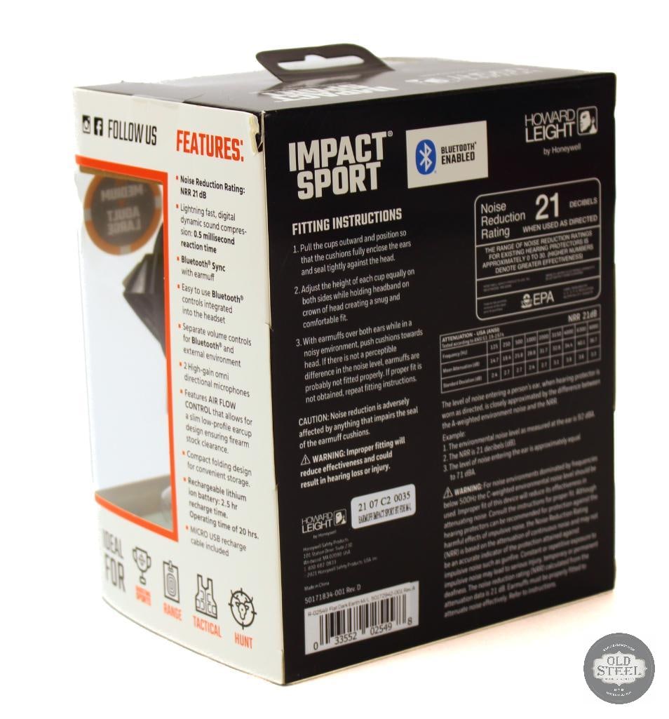 Howard Leight Impact Sport Electronic Earmuffs with Bluetooth New in Box - 2