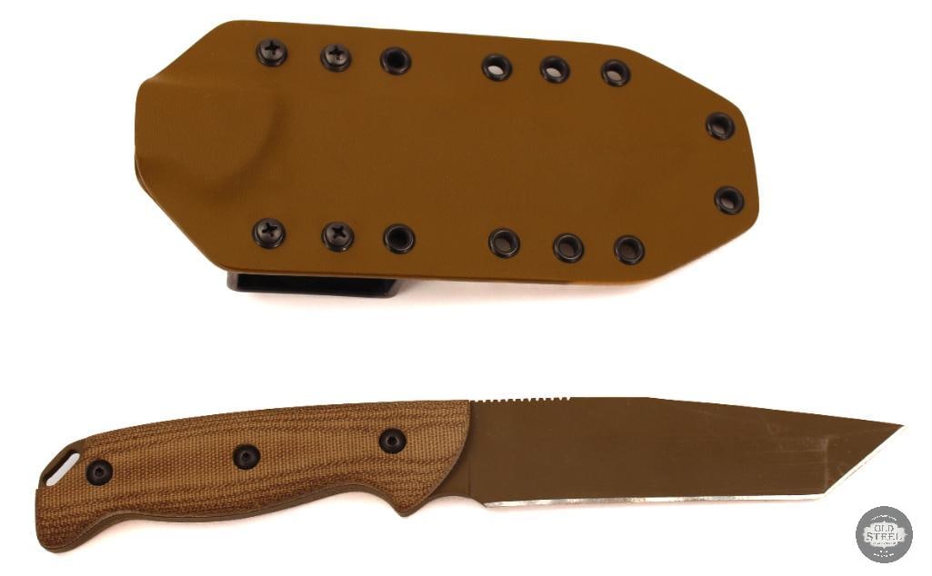 Castlegate Custom Fixed Blade Knife 5 Tanto Blade, FDE Cerakote, Micarta Handles with Kydex (1 of 2)
