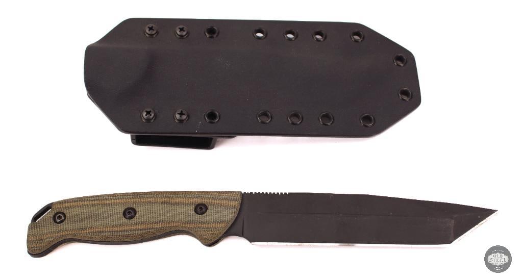 Castlegate Custom Fixed Blade Knife 6 Tanto Point Blade, Black Cerakote, Micarta Handles with (1 of 2)