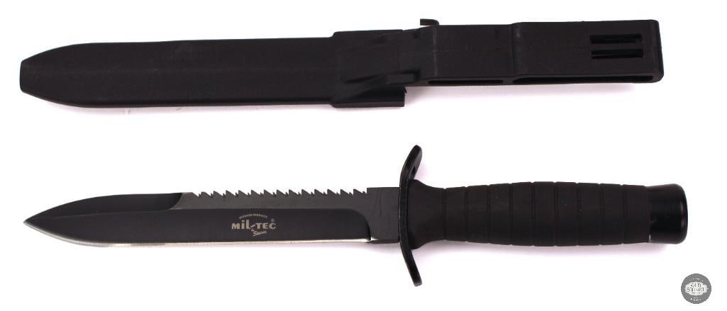 Mil-Tec 7 Fixed Blade Knife with Sawback Spine and Sheath - 2