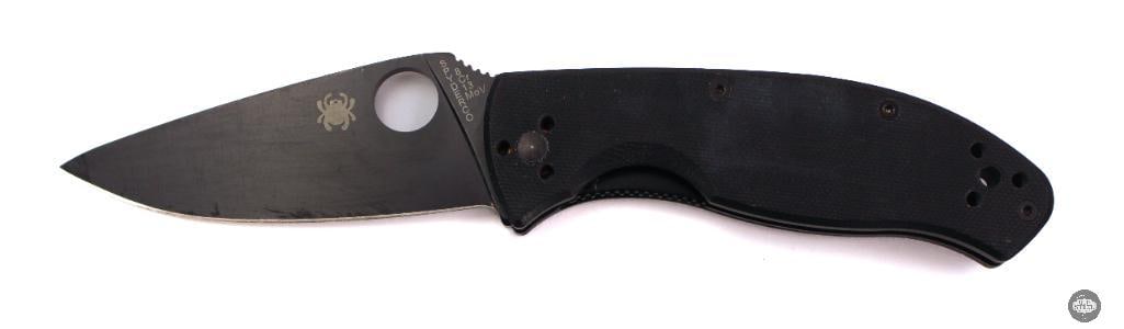 Spyderco Tenacious Folding Knife All Black, 3.39 Blade (Used) (1 of 4)