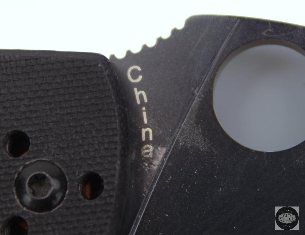 Spyderco Tenacious Folding Knife All Black, 3.39 Blade (Used) - 3