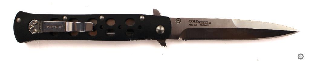 Cold Steel Ti-Lite Folding Knife 4 Blade: This Cold Steel Ti-Lite features a 4-inch blade, delivering a sleek and fast-handling folding knife design inspired by classic stiletto styling. Built for everyday carry and general utility use, it co