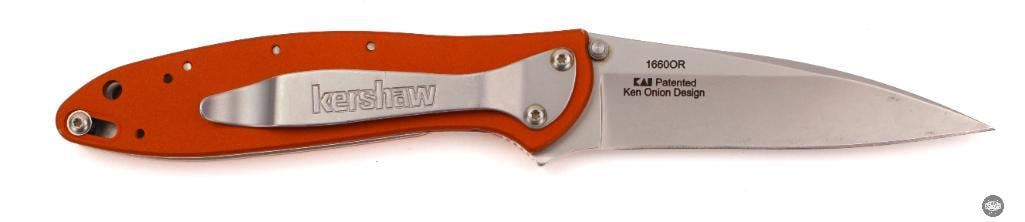 Kershaw Leek Folding Knife Orange Scales, 3 Blade (1 of 2)