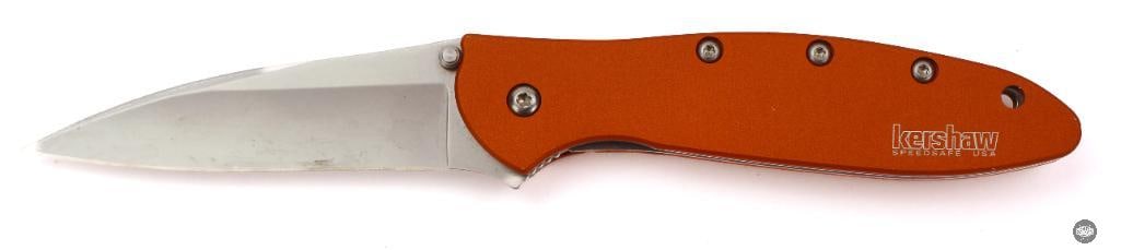 Kershaw Leek Folding Knife Orange Scales, 3 Blade - 2