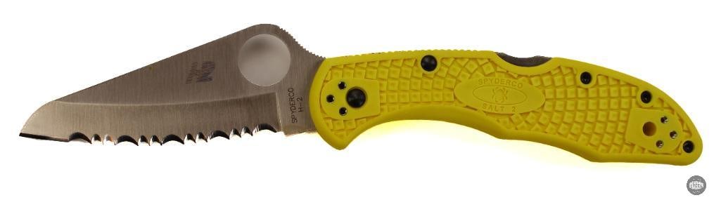 Spyderco Salt 2 Folding Knife Serrated Blade, 3.0 Blade - 3