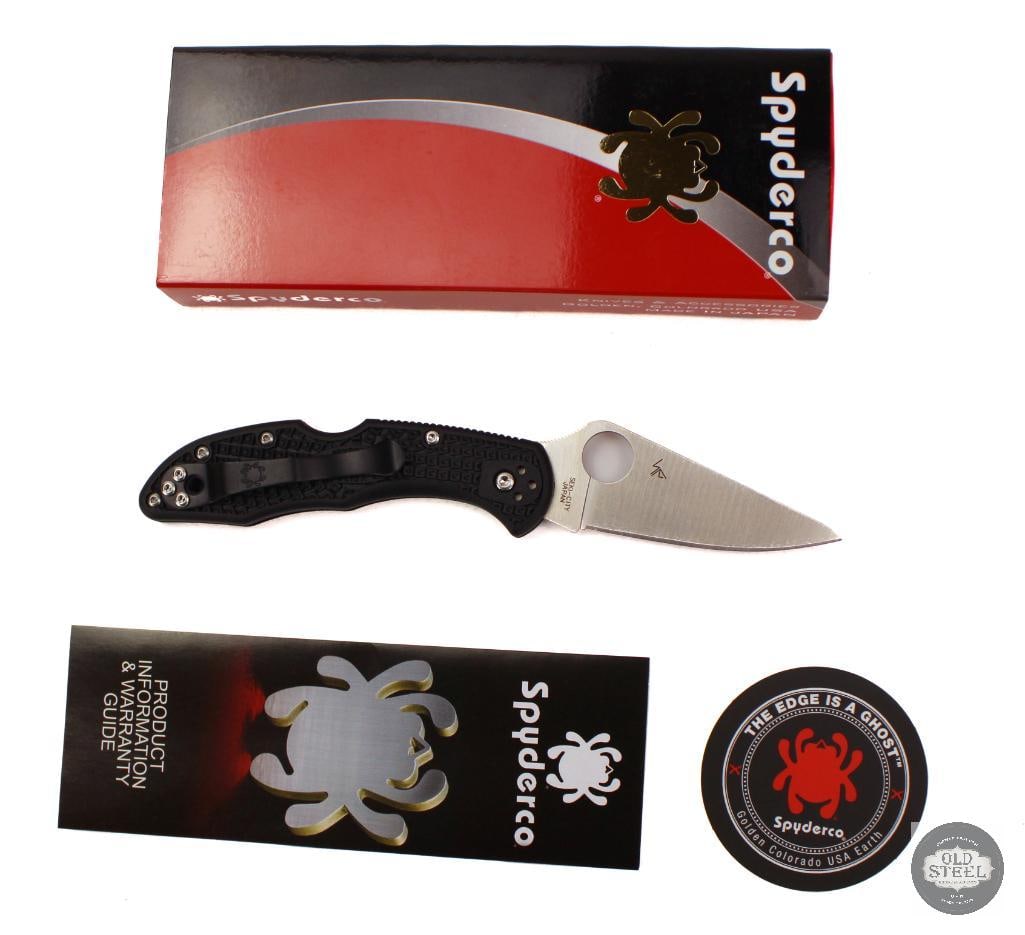 Spyderco Delica 4 Folding Knife Black Handle, Satin Blade, 2.88 Blade (1 of 3)