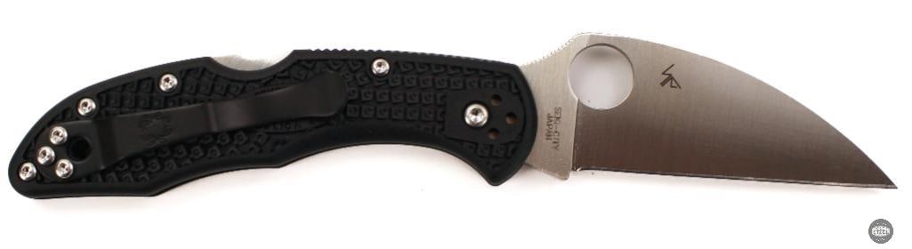 Spyderco Delica 4 Folding Knife Wharncliffe Blade, Black Handle, Satin Finish, 2.88 Blade - 2