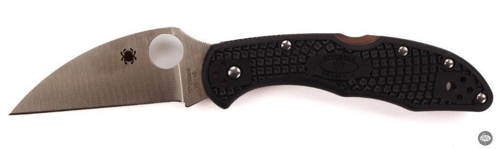 Spyderco Delica 4 Folding Knife Wharncliffe Blade, Black Handle, Satin Finish, 2.88 Blade - 3