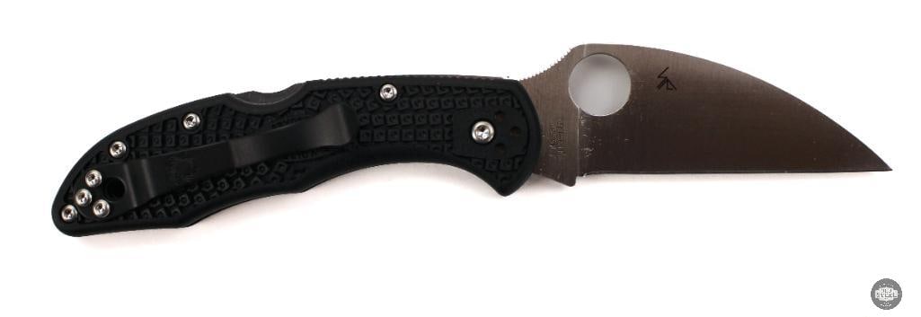 Spyderco Delica 4 Folding Knife Wharncliffe Blade, Black Handle, Satin Blade, 2.88 Blade - 2