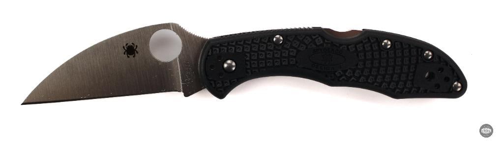 Spyderco Delica 4 Folding Knife Wharncliffe Blade, Black Handle, Satin Blade, 2.88 Blade - 3