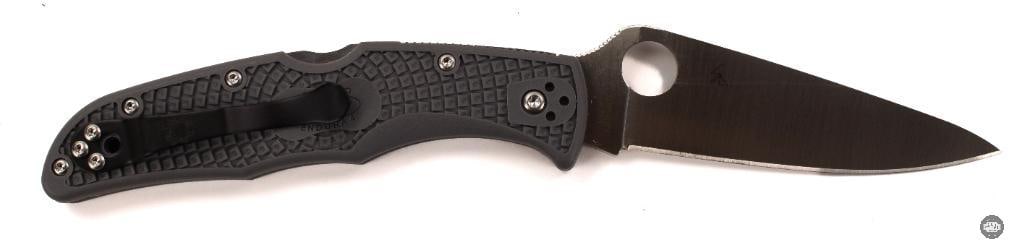 Spyderco Endura 4 Folding Knife Gray Handle, Satin Blade, 3.75 Blade - 2