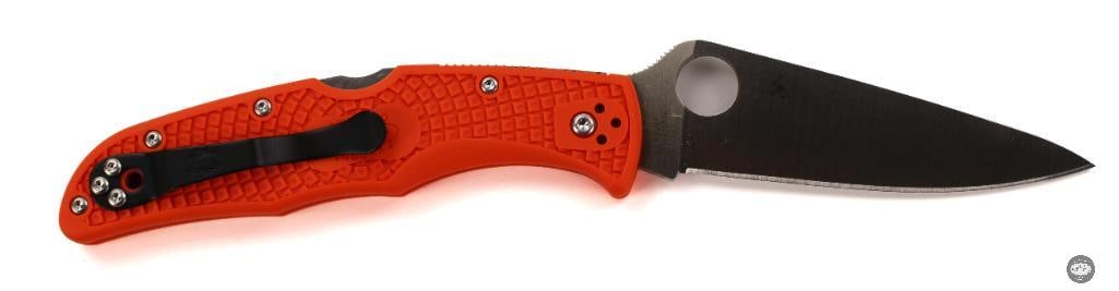Spyderco Endura 4 Folding Knife Orange Handle, Satin Blade, 3.75 Blade - 2