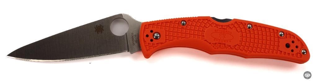 Spyderco Endura 4 Folding Knife Orange Handle, Satin Blade, 3.75 Blade - 3