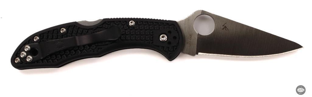 Spyderco Delica 4 Folding Knife Black Handle, Satin Blade, 2.88 Blade - 2