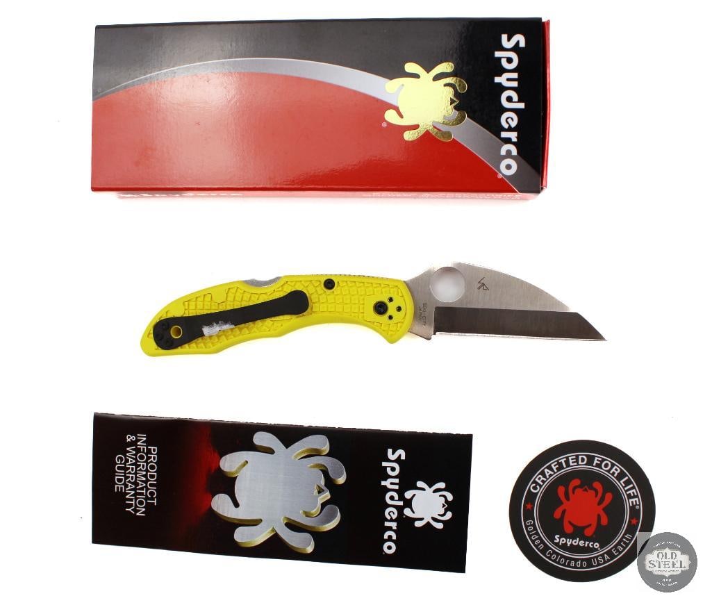 Spyderco Salt 2 Folding Knife Wharncliffe Blade, Plain Edge, 3.0 Blade: This Spyderco Salt 2 features a 3.0-inch plain-edge Wharncliffe blade, designed for precise cutting performance in demanding environments. Built as part of Spydercos corrosion-resistant Salt series,