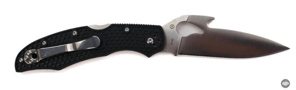 Byrd Cara Cara 2 Folding Knife Emerson Wave, Satin Blade, Black Handle, 3.75 Blade - 2