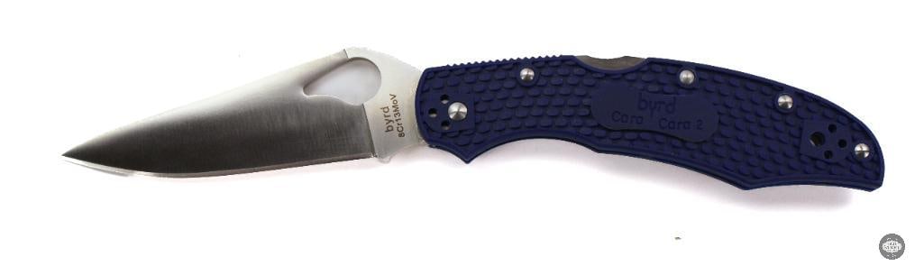 Byrd Cara Cara 2 Folding Knife Blue Handle, Satin Blade, 3.75 Blade - 3