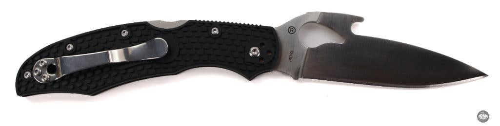 Byrd Cara Cara 2 Folding Knife Emerson Wave, Satin Blade, Black Handle, 3.75 Blade - 2