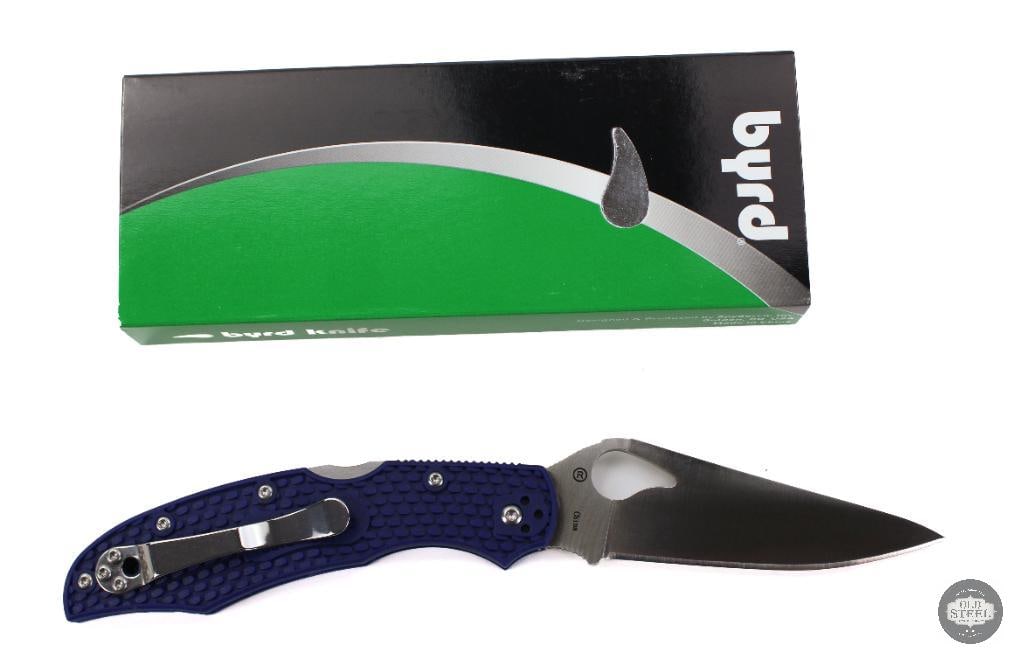 Byrd Cara Cara 2 Folding Knife Blue Handle, Satin Blade, 3.75 Blade: This Byrd Cara Cara 2 features a 3.75-inch satin-finished blade paired with a blue FRN handle, offering a full-size and versatile folding knife designed for everyday carry and general utility use.