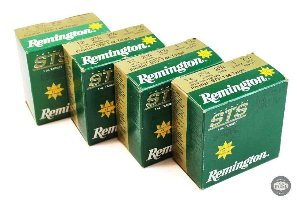 4 Boxes Remington 12ga 2-3/4in STS Target Shotshell Ammunition - 100rds: 4 Boxes Remington 12ga 2-3/4in STS Target Shotshell Ammunition - 100rds THIS ITEM IS AS PICTURED WITH NO FURTHER ATTACHMENTS. ALL SALES ARE FINAL. PLE