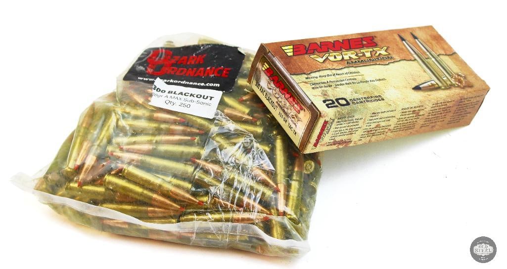 270rds 300 BLK Ammunition: 250rds Ozark Ordnance 208gr Sub Sonic 20rds Barnes 110gr TAC-TX THIS ITEM IS AS PICTURED WITH NO FURTHER ATTACHMENTS. ALL SALES ARE FINAL. PLEASE REFER TO THE AUCTION DESCRIPTION, LOT