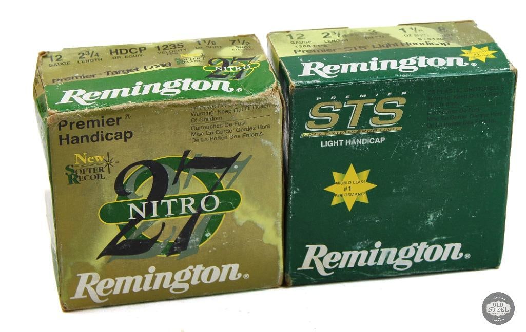 2 Boxes Remington 12ga Ammunition - 50rds: 2 Boxes Remington 12ga Ammunition - 50rds THIS ITEM IS AS PICTURED WITH NO FURTHER ATTACHMENTS. ALL SALES ARE FINAL. PLEASE REFER TO THE AUCTION DESCR