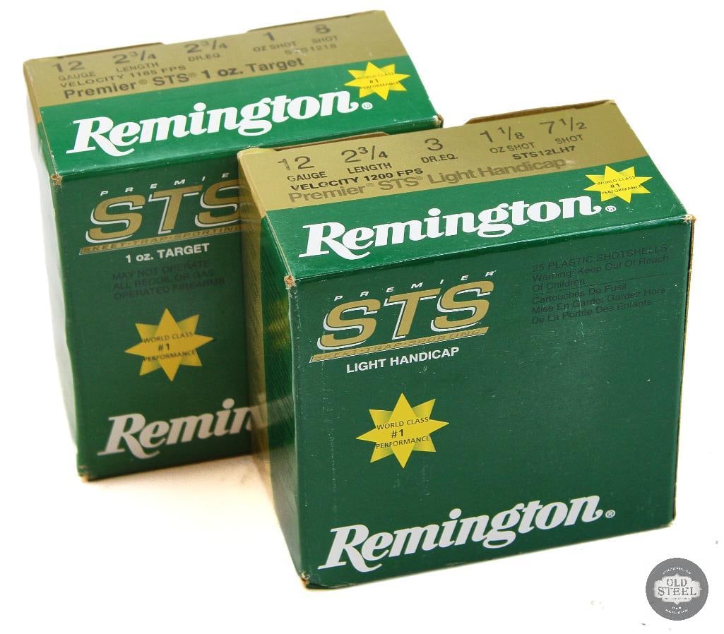 2 Boxes Remington Premier STS 12ga Ammunition - 50rds: 2 Boxes Remington Premier STS 12ga Ammunition - 50rds THIS ITEM IS AS PICTURED WITH NO FURTHER ATTACHMENTS. ALL SALES ARE FINAL. PLEASE REFER TO THE AUCTION DESCRIPTION, LOT