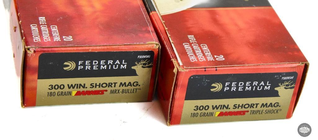 2 Boxes Federal Premium 300 WSM 180gr Barnes MRX Ammunition - 40rds - 2