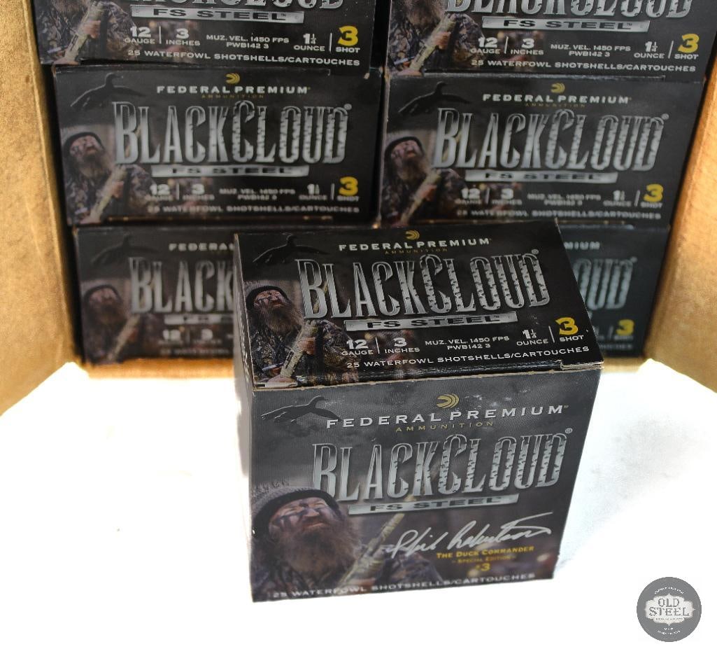 10 Boxes Federal Black Cloud 12ga 3inch No. 3 Shot Ammunition - 250rds - 2