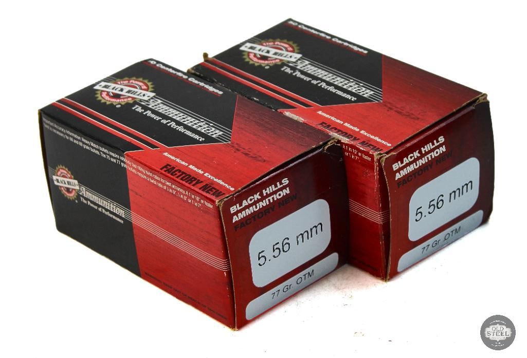 2 Boxes Black Hills 223 REM 77gr OTM Ammunition Factory NEw - 100rds: 2 Boxes Black Hills 223 REM 77gr OTM Ammunition Factory NEw - 100rds THIS ITEM IS AS PICTURED WITH NO FURTHER ATTACHMENTS. ALL SALES ARE FINAL. PLEASE