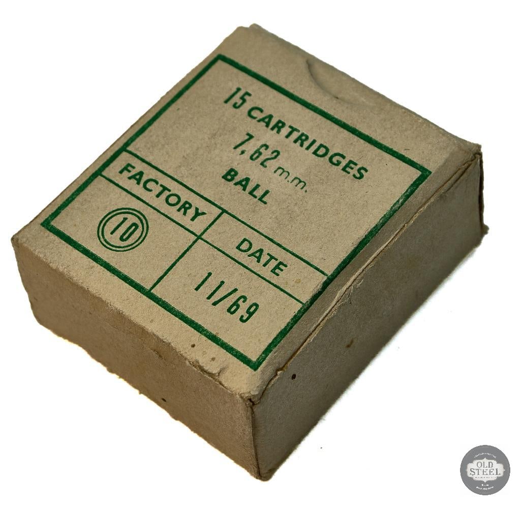 Box of 7.62x51 Ammunition - 15rds: Box of 7.62x51 Ammunition - 15rds THIS ITEM IS AS PICTURED WITH NO FURTHER ATTACHMENTS. ALL SALES ARE FINAL. PLEASE REFER TO THE AUCTION DESCRIPTION,