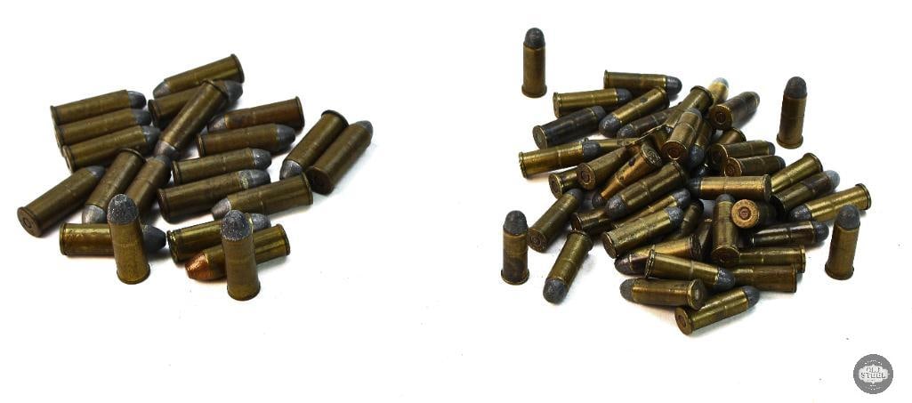 20rds 45 Colt and 45rds 32 Long: 20rds vintage 45 Colt ammunition and 45rds of what appears to be Remington UMC 32 Long ammunition. THIS ITEM IS AS PICTURED WITH NO FUR