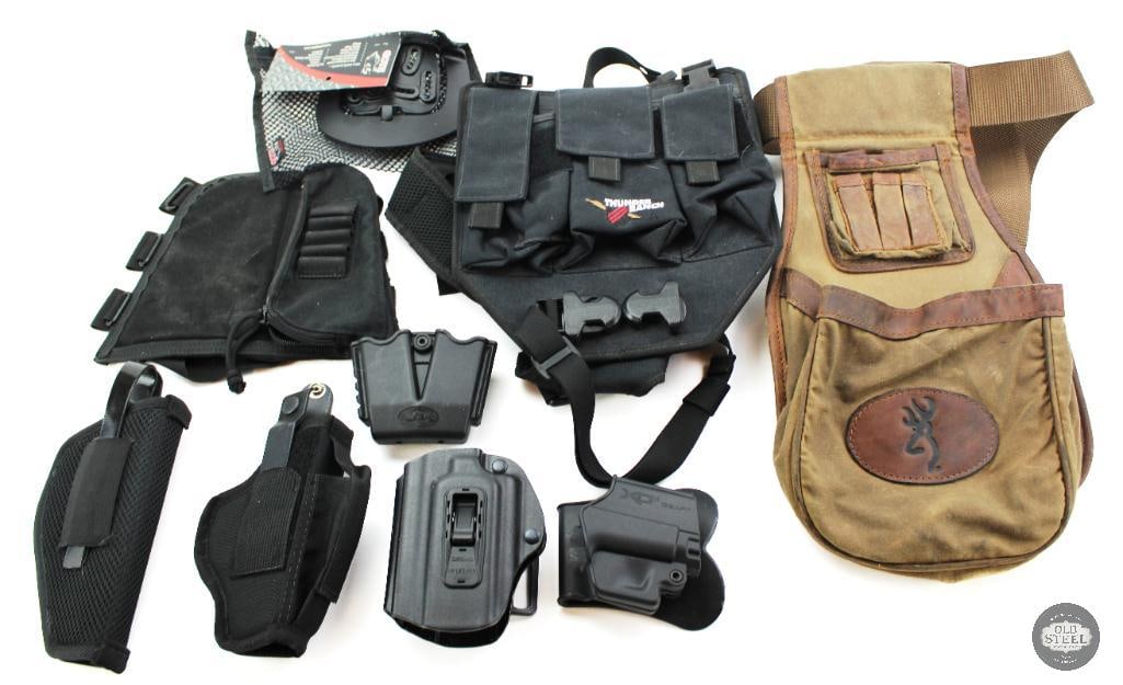 Lot of Various Tactical Nylon Pouches & Pistol Holsters Cheek Rest Pouch & Storage Gear (1 of 1)