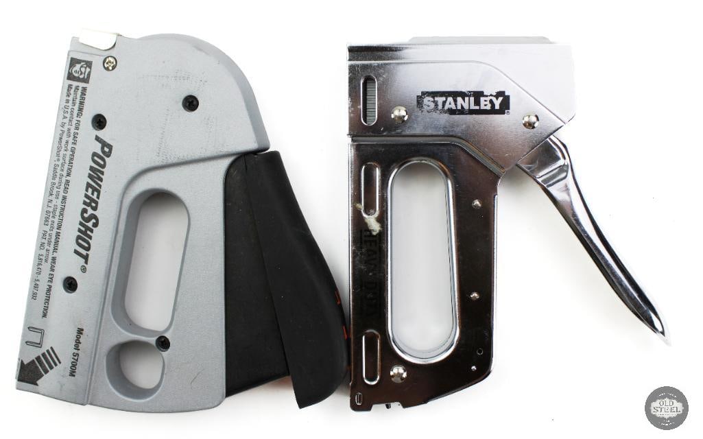 Lot of 2 Staplers for Range Targets Target Posting Tools: This lot includes two staplers designed for securing paper shooting targets to backers, boards, or range frames. Commonly used at shooting ranges and training setups, these tools make it quick and eas