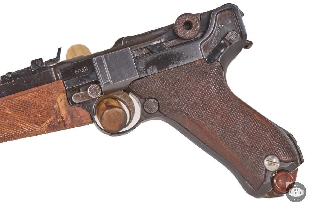 DWM Luger Artillery 30 Luger C&R 12" Barrel Ladder Sight Mfg 1917 - 2