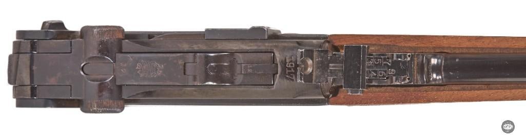 DWM Luger Artillery 30 Luger C&R 12" Barrel Ladder Sight Mfg 1917 - 9