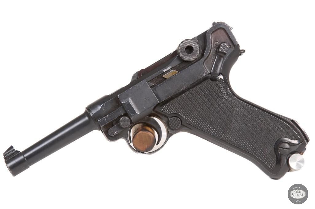 Mauser Luger 30 Luger Finnish Tikka Barrel Military Pistol C&R: Up for auction is a Mauser Luger chambered in .30 Luger (7.65x21mm). This example is a mix of original German production and later Finnish arsenal refurbishment, featuring a Tikka replacement barrel.